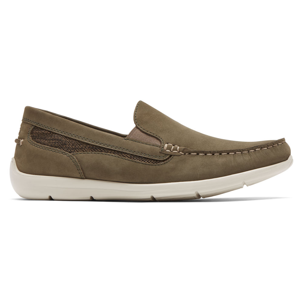 Slip-Ons Rockport Hombre Mexico - Cullen Venetian Verde Oscuro Oliva - ZGFXT2197